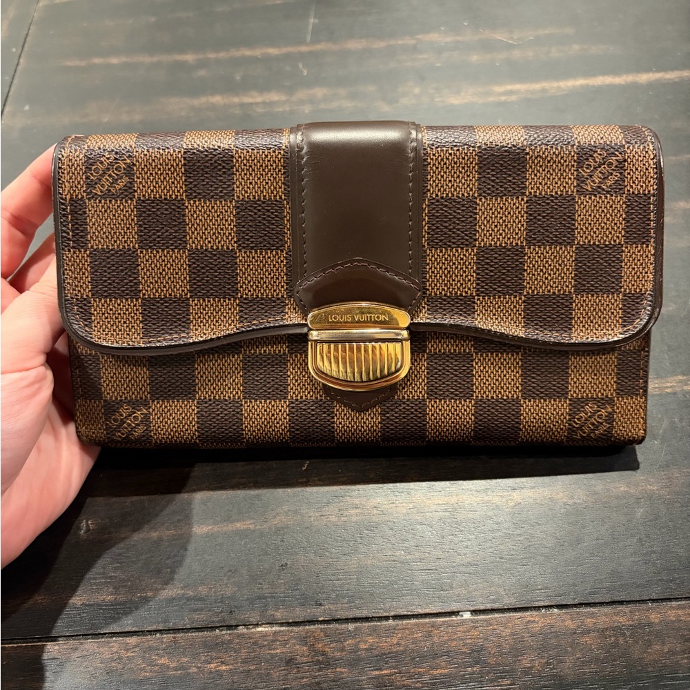 Louis Vuitton Damier Ebene Sistina Wallet
